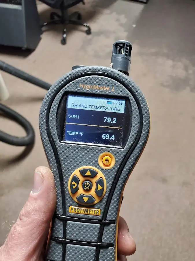 Moisture meter humidity assessment for Fire & Smoke Damage Restoration in Carrollton